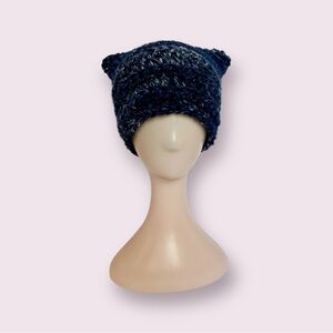 Navy Blue Knit Beanie